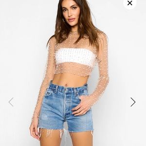 Beach Bunny look and glisten mesh top